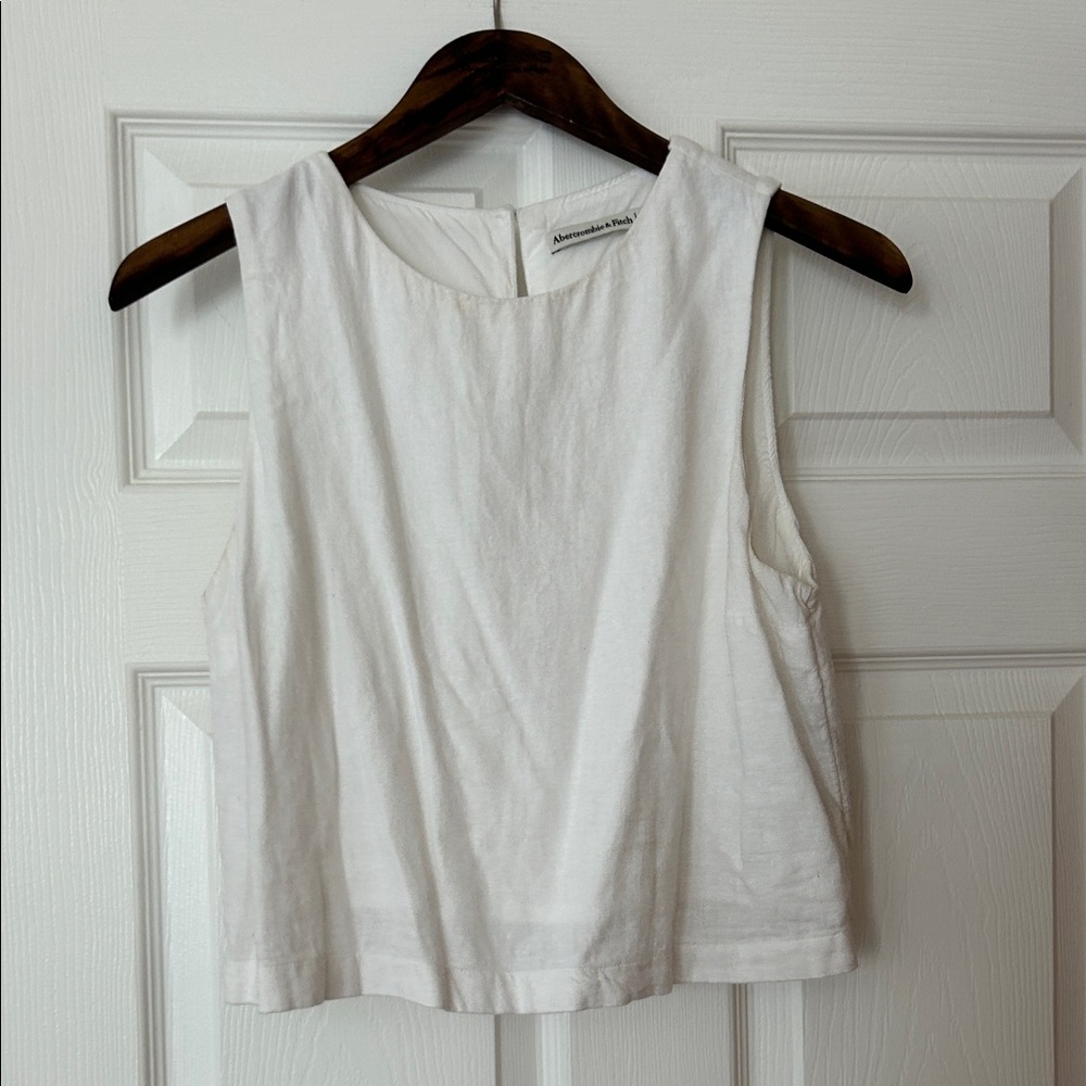 Abercrombie & Fitch White Tank Top